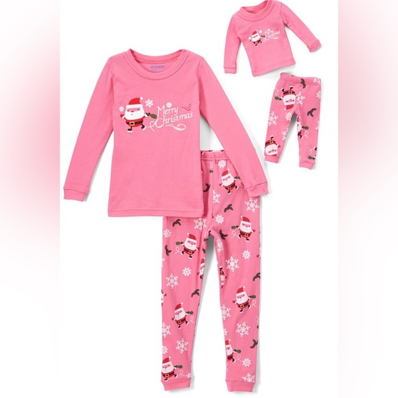 New Pink Pajama and Doll Set Size 6 - Picture 1 of 1